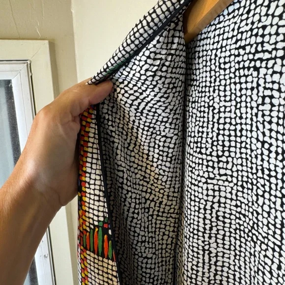 Platinum Dorothy Schoelen VTG TribalGeo Pattern Lightweight Bolero Suit Jacket - Picture 9 of 11